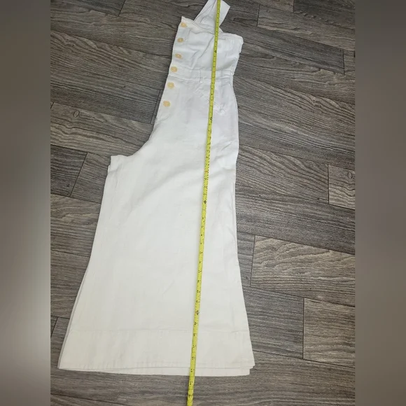 ANTHROPOLOGIE SIZE 14 Elegant White Jumpsuit. USED GOOD CONDITION. - Picture 10 of 15